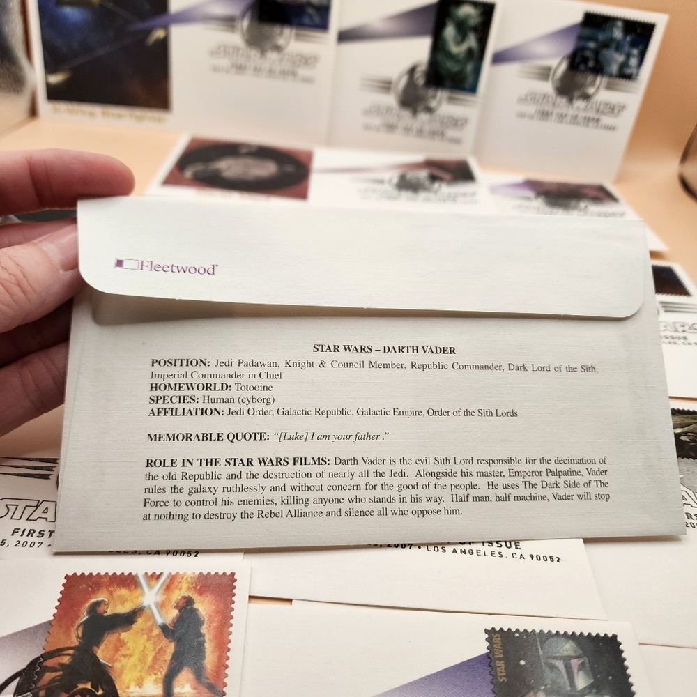 Star Wars Set of 15 First Day of Issue Stamps Envelopes 2007 - Picture 3 of 4